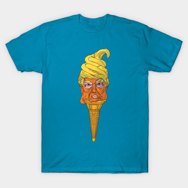 Donald Trump as a melting ice cream cone T-Shirt by andrew_kelly_uk@yahoo.co.uk